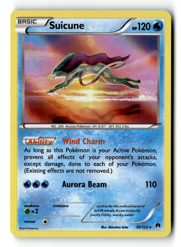 Pokemon Card Suicune Holo LP XY - BREAKpoint 30/122