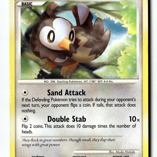 Pokemon Card Starly LP Stormfront 75/100