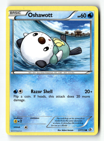 Pokemon Card Oshawott LP Legendary Treasures 37/113