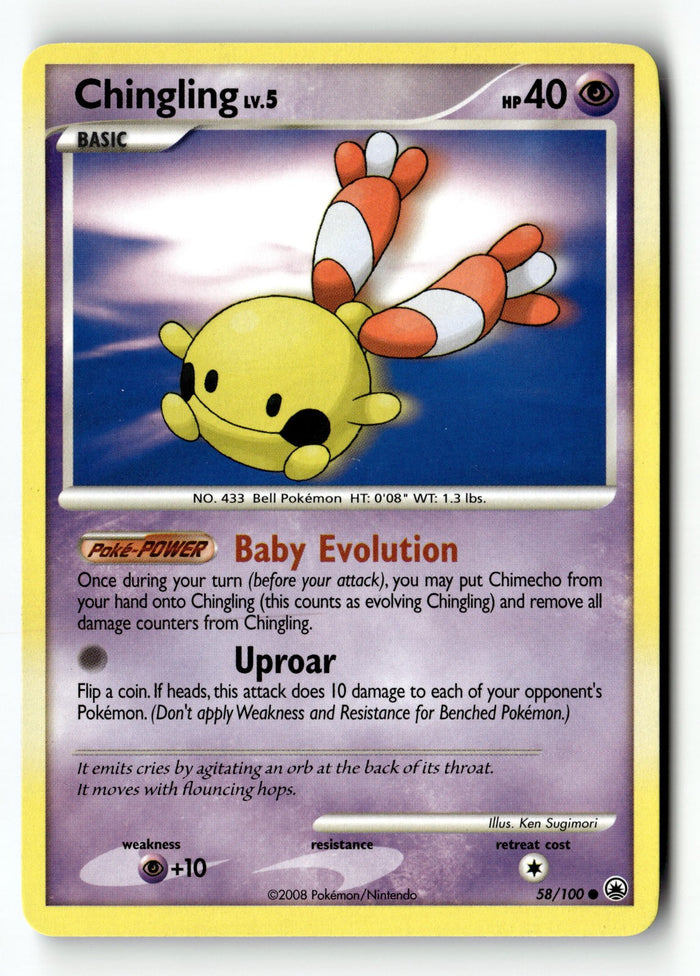 Pokemon Card Chingling LP Majestic Dawn 58/100