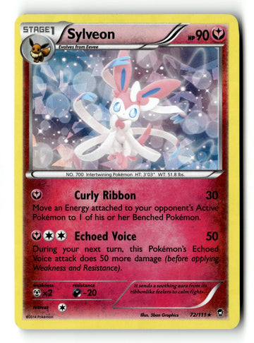 Pokemon Card Sylveon LP XY - Furious Fists 72/111