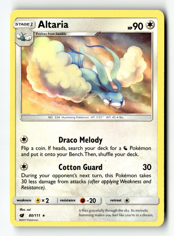Pokemon Card Altaria LP SM - Crimson Invasion 80/111