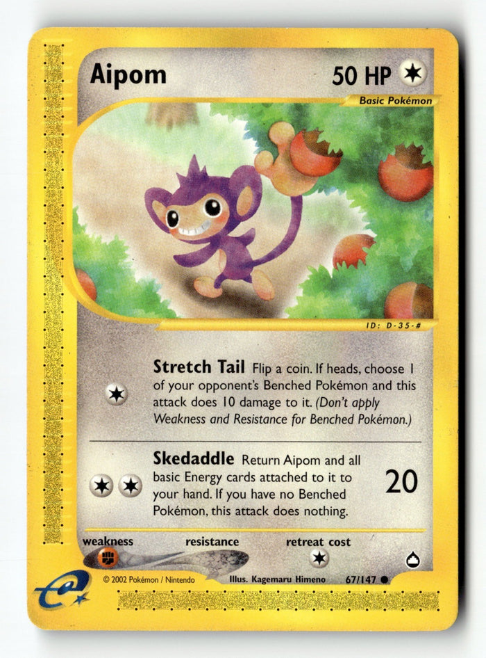Pokemon Card Aipom LP Aquapolis 067/147 (2)