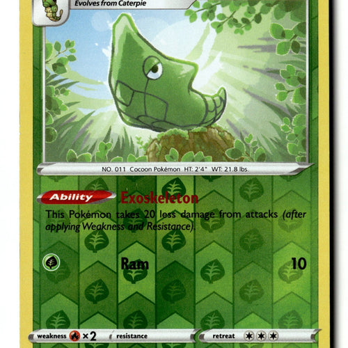 Pokemon Card Metapod Reverse Holo LP SWSH08: Fusion Strike 002/264