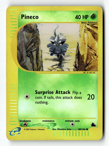 Pokemon Card Pineco (85) Reverse Holo LP Skyridge 085/144 (1)