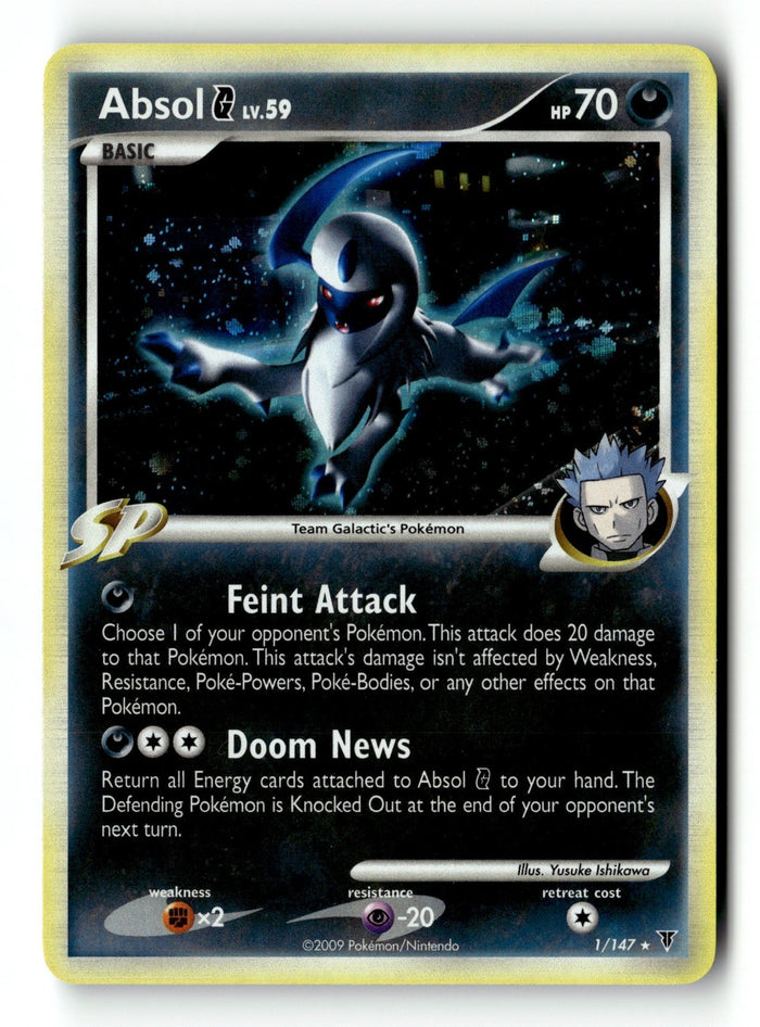 Pokemon Card Absol G Holo LP Supreme Victors 1/147