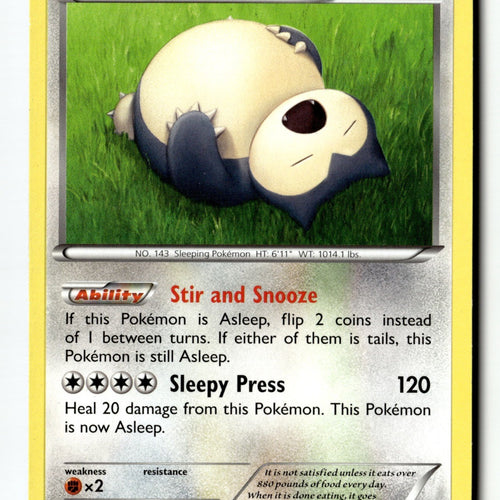 Pokemon Card Snorlax LP Generations 58/83
