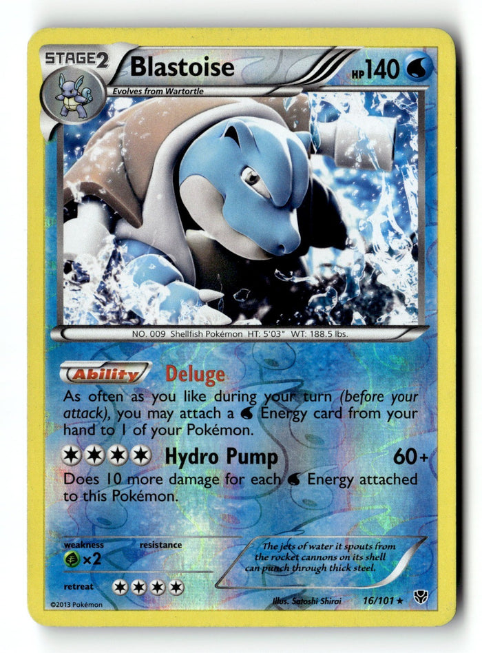 Pokemon Card Blastoise Reverse Holo LP Plasma Blast 16/101