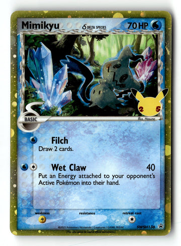 Pokemon Card Mimikyu Delta Species Holo LP SWSH: Sword & Shield Promo SWSH136