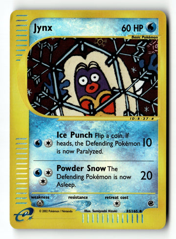 Pokemon Card Jynx Reverse Holo LP Expedition 83/165