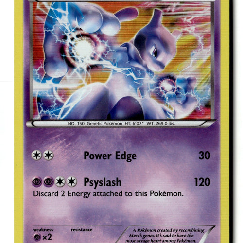Pokemon Card Mewtwo Holo LP Legendary Treasures 53/113