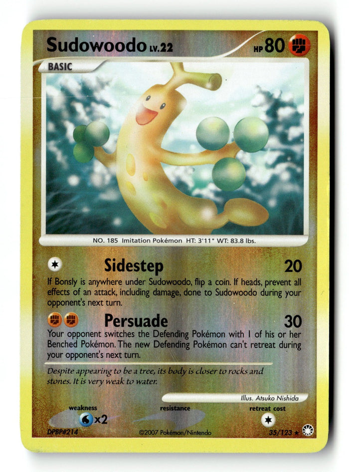 Pokemon Card Sudowoodo Reverse Holo LP Mysterious Treasures 35/123