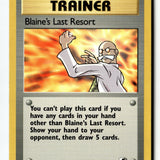 Pokemon Card Blaine's Last Resort Unlimited LP Gym Heroes 105/132