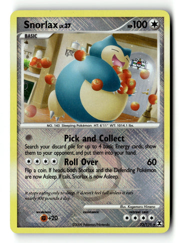 Pokemon Card Snorlax (33) Reverse Holo LP Rising Rivals 33/111