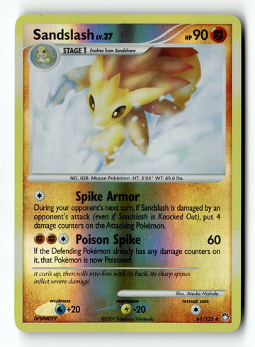 Pokemon Card Sandslash Reverse Holo LP Mysterious Treasures 61/123