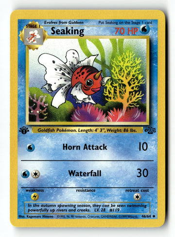Pokemon Card Seaking 1st Edition LP Jungle 46/64