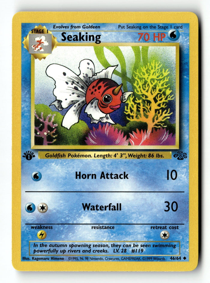 Pokemon Card Seaking 1st Edition LP Jungle 46/64