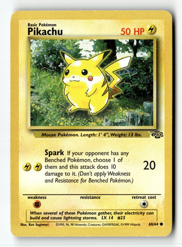 Pokemon Card Pikachu Unlimited LP Jungle 60/64