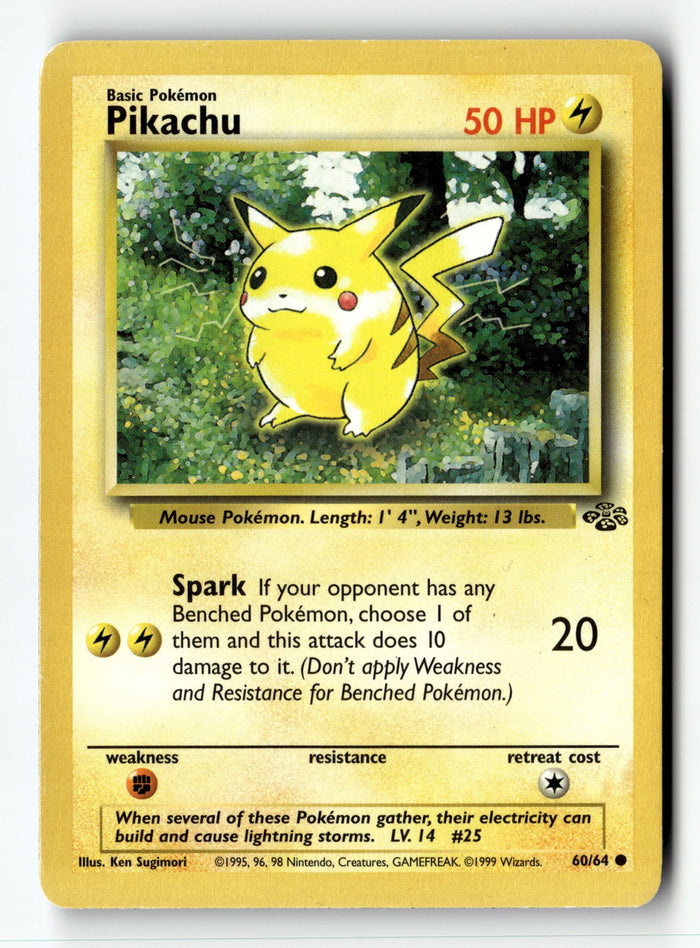 Pokemon Card Pikachu Unlimited LP Jungle 60/64