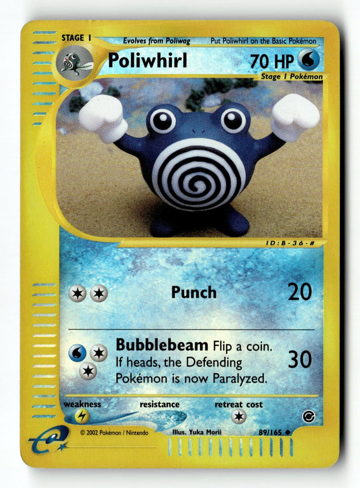 Pokemon Card Poliwhirl Reverse Holo LP Expedition 89/165 (1)