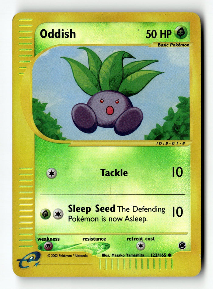 Pokemon Card Oddish Reverse Holo LP Expedition 122/165