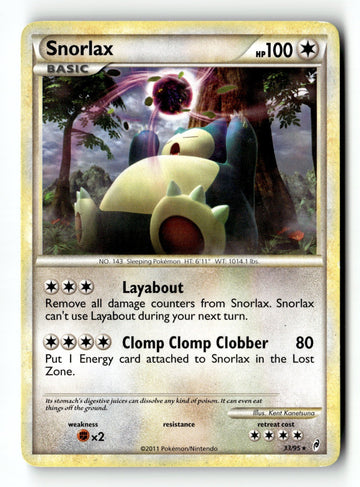 Pokemon Card Snorlax LP Call of Legends 33/95