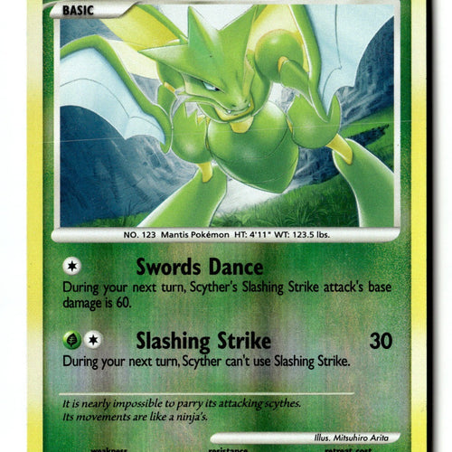 Pokemon Card Scyther Reverse Holo LP Stormfront 49/100