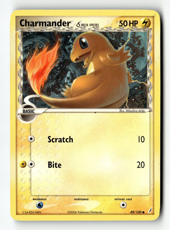 Pokemon Card Charmander (Delta Species) LP Crystal Guardians 49/100