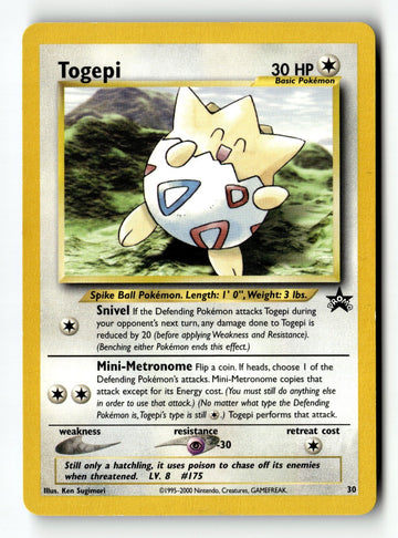 Pokemon Card Togepi LP WoTC Promo 30/53 (5)