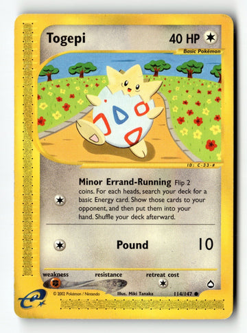 Pokemon Card Togepi LP Aquapolis 114/147 (3)