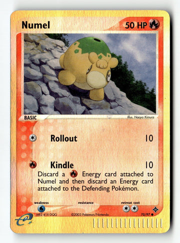 Pokemon Card Numel Reverse Holo LP Dragon 70/97
