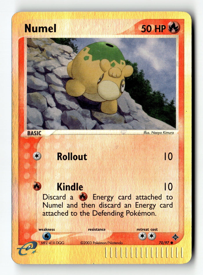 Pokemon Card Numel Reverse Holo LP Dragon 70/97