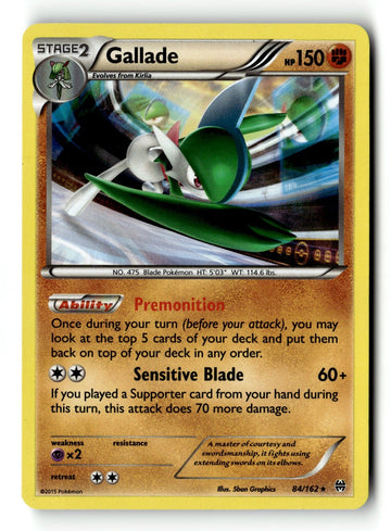 Pokemon Card Gallade Holo LP XY - BREAKthrough 84/162