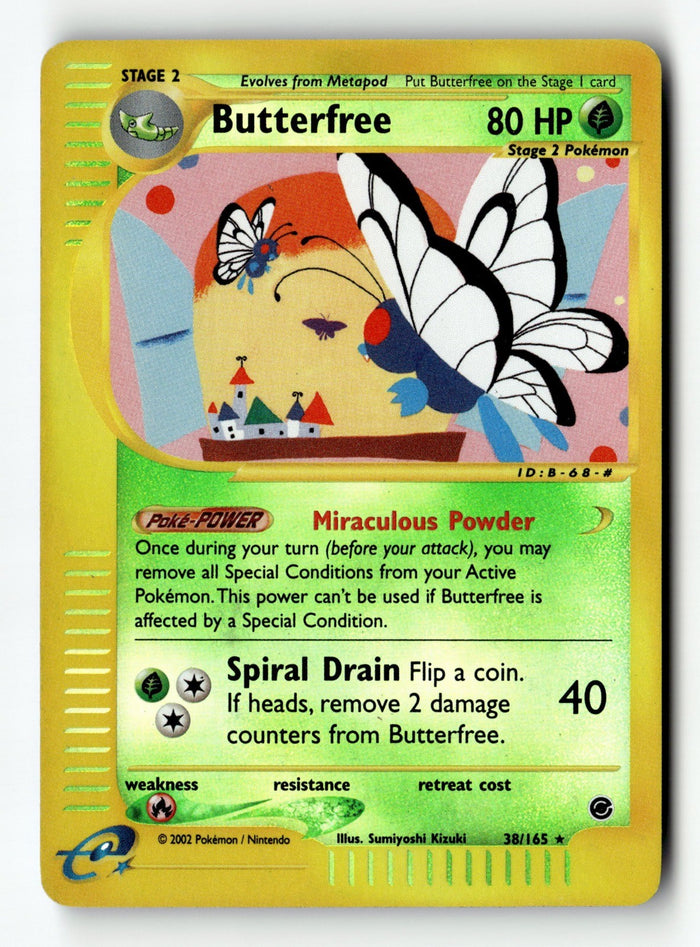 Pokemon Card Butterfree (38) Reverse Holo LP Expedition 038/165