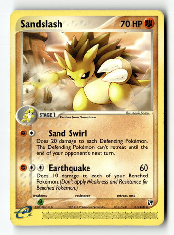 Pokemon Card Sandslash LP Sandstorm 21/100
