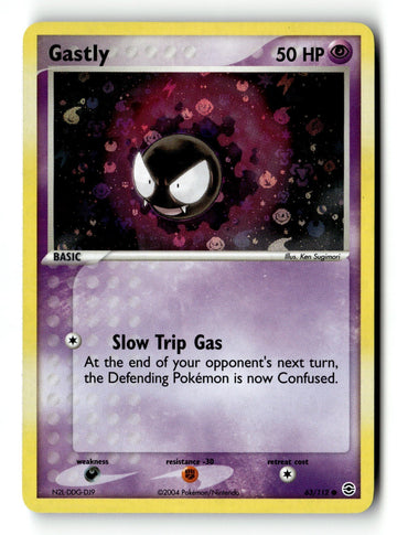 Pokemon Card Gastly Reverse Holo LP FireRed & LeafGreen 63/112