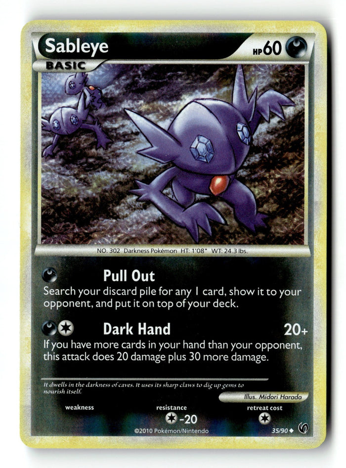 Pokemon Card Sableye Reverse Holo LP Undaunted 35/90 (1)