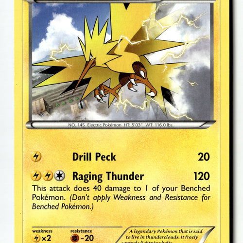 Pokemon Card Zapdos LP XY - Roaring Skies 23/108