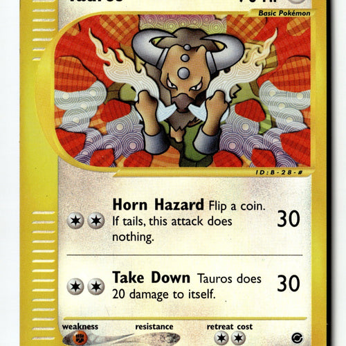 Pokemon Card Tauros Reverse Holo LP Expedition 133/165