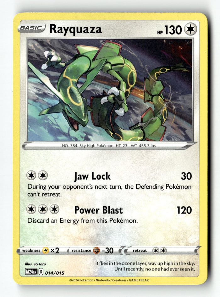 Pokemon Card Rayquaza LP McDonald's Promos 2024 014/015