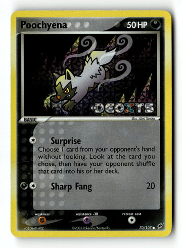 Pokemon Card Poochyena Reverse Holo LP Deoxys 70/107 (1)