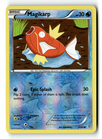 Pokemon Card Magikarp Reverse Holo LP Generations 22/83