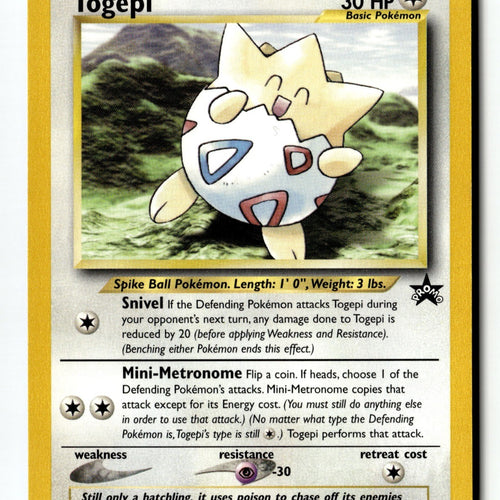 Pokemon Card Togepi LP WoTC Promo 30/53 (4)