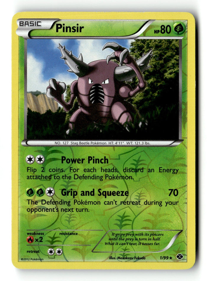Pokemon Card Pinsir Reverse Holo LP Next Destinies 1/99 (1)