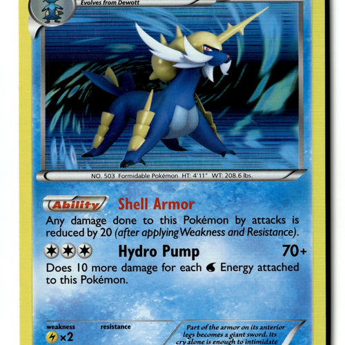 Pokemon Card Samurott (32) Holo LP Black and White 32/114