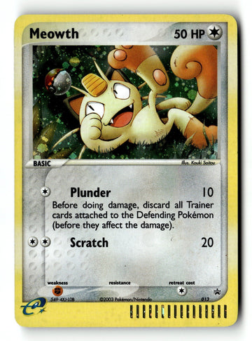 Pokemon Card Meowth - (EX Series Collector's Tin) Holo LP Nintendo Promos 013