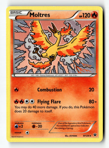 Pokemon Card Moltres LP XY - Fates Collide 9/124