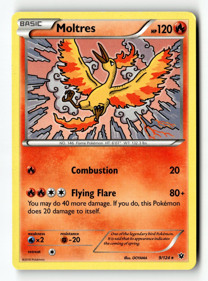 Pokemon Card Moltres LP XY - Fates Collide 9/124