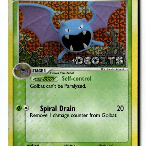 Pokemon Card Golbat Reverse Holo LP Deoxys 31/107