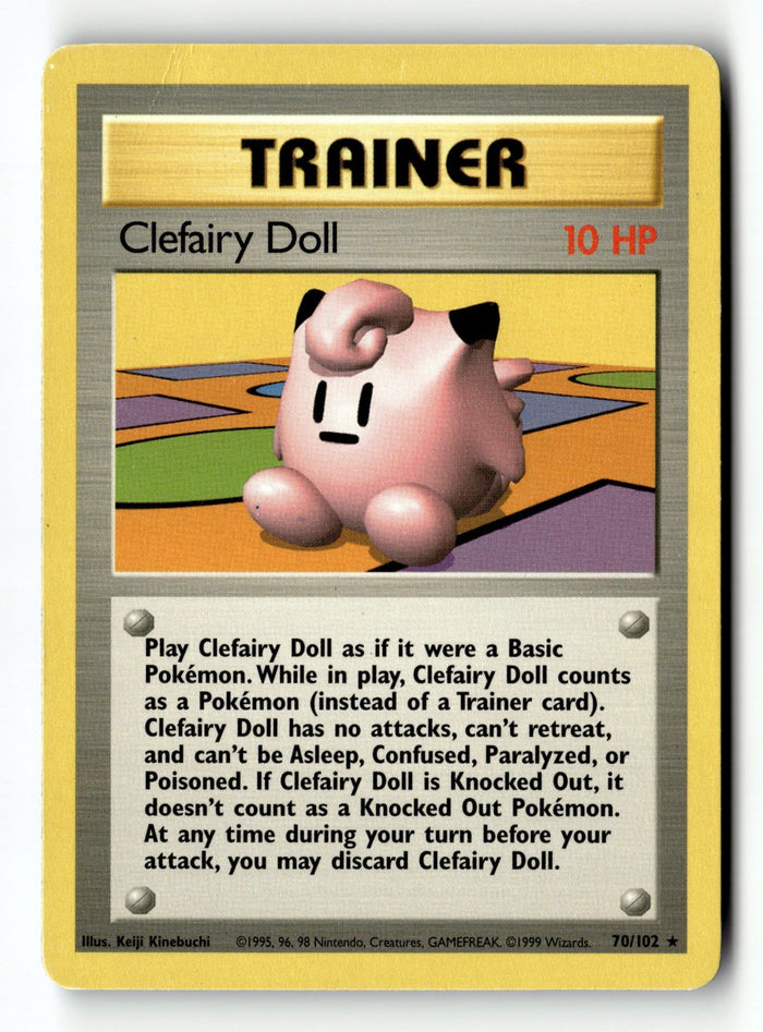 Pokemon Card Clefairy Doll LP Base Set 070/102
